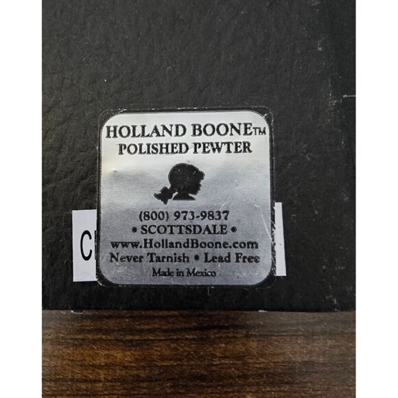 Vntg Holland and Boone Ornate Polished Pewter 3x3 Frame Intricate Scrollwork - Picture 9 of 9